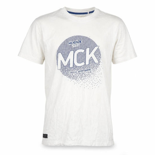 McKenzie Men's White Graphic Short Sleeve Crew Neck T-Shirt Size M