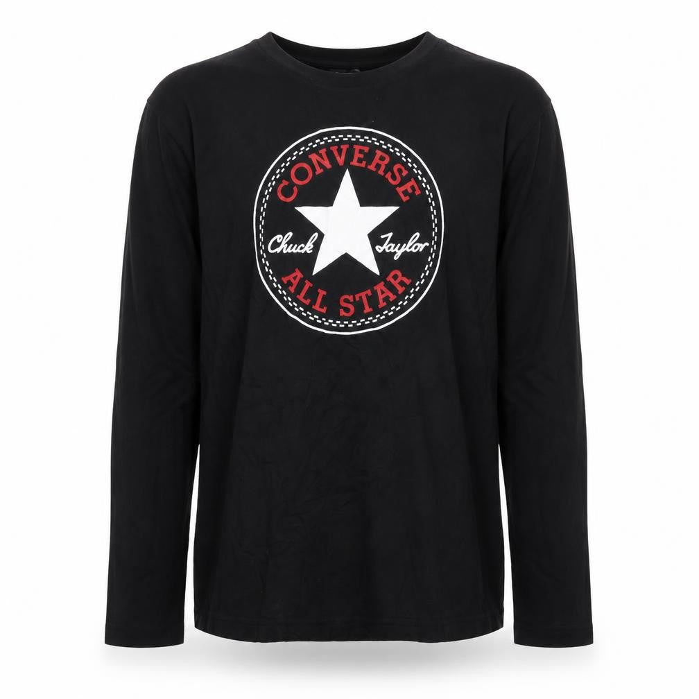 Converse Boys Black Long Sleeve Logo Cotton T-Shirt 13-15 Years