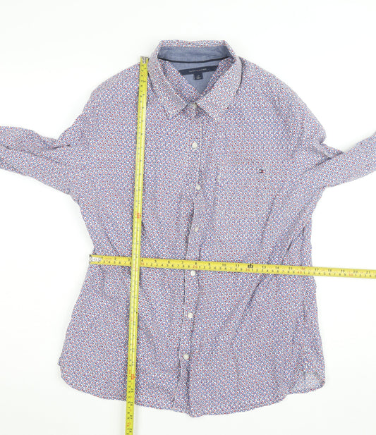 Tommy Hilfiger Men's Multicoloured Floral Cotton Long Sleeve Button-Up Shirt Size L