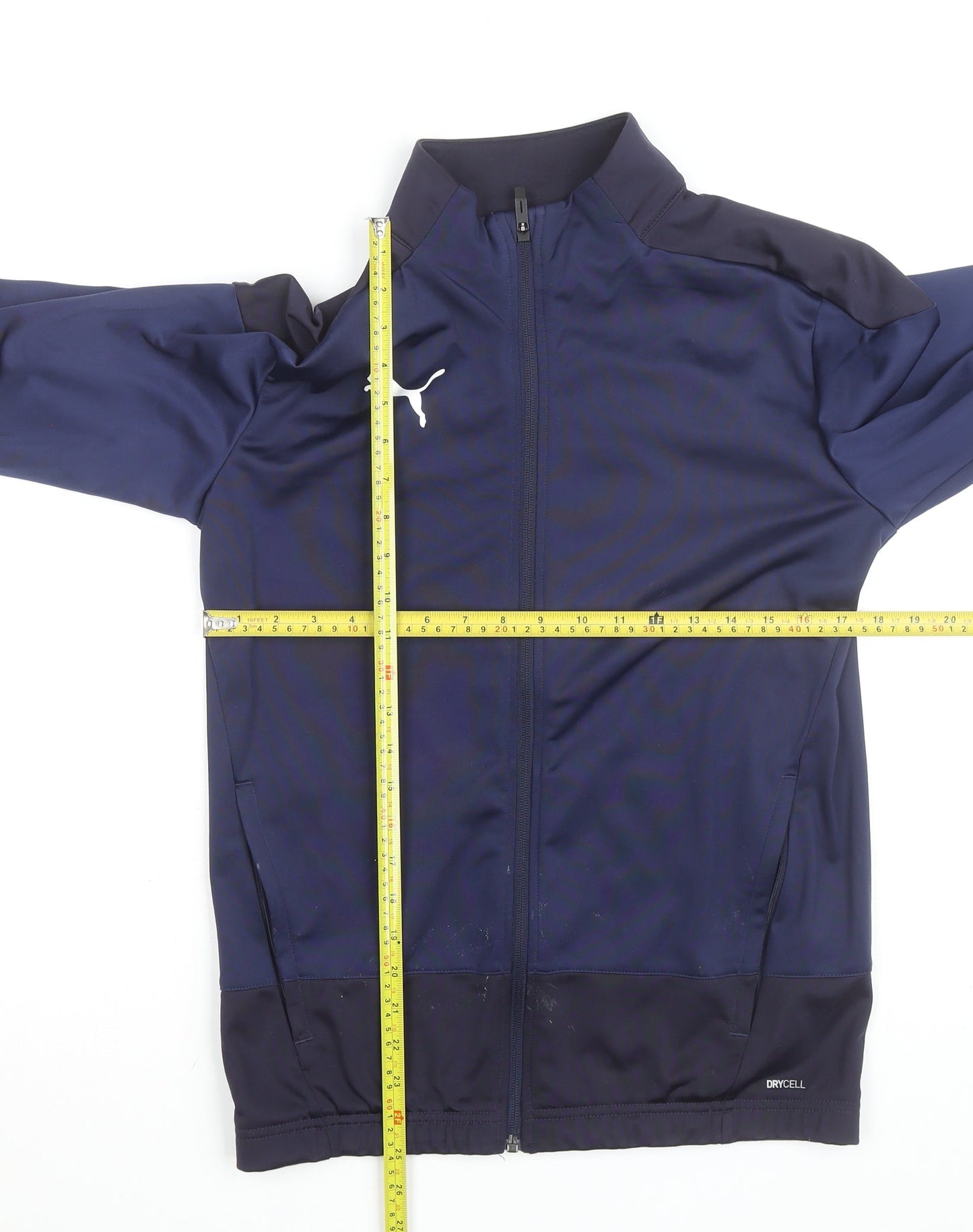 Puma Men's Blue Small Track Jacket DryCell Full Zip Lightweight