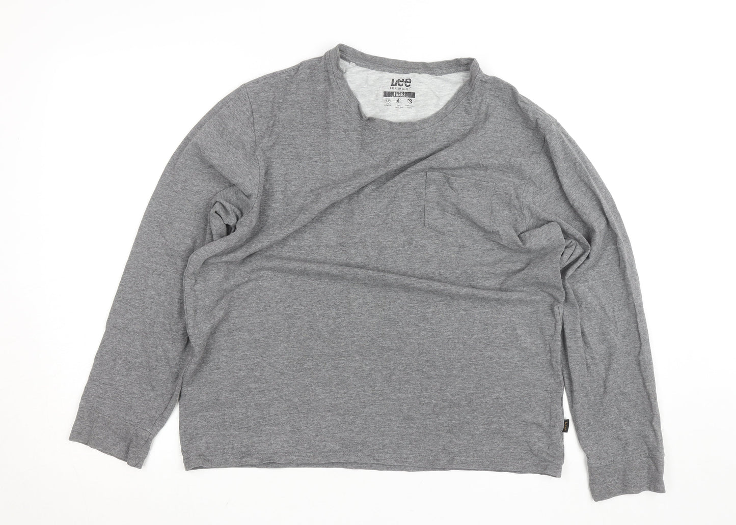 Lee Men’s Grey Long Sleeve Crew Neck Jersey Top Size L