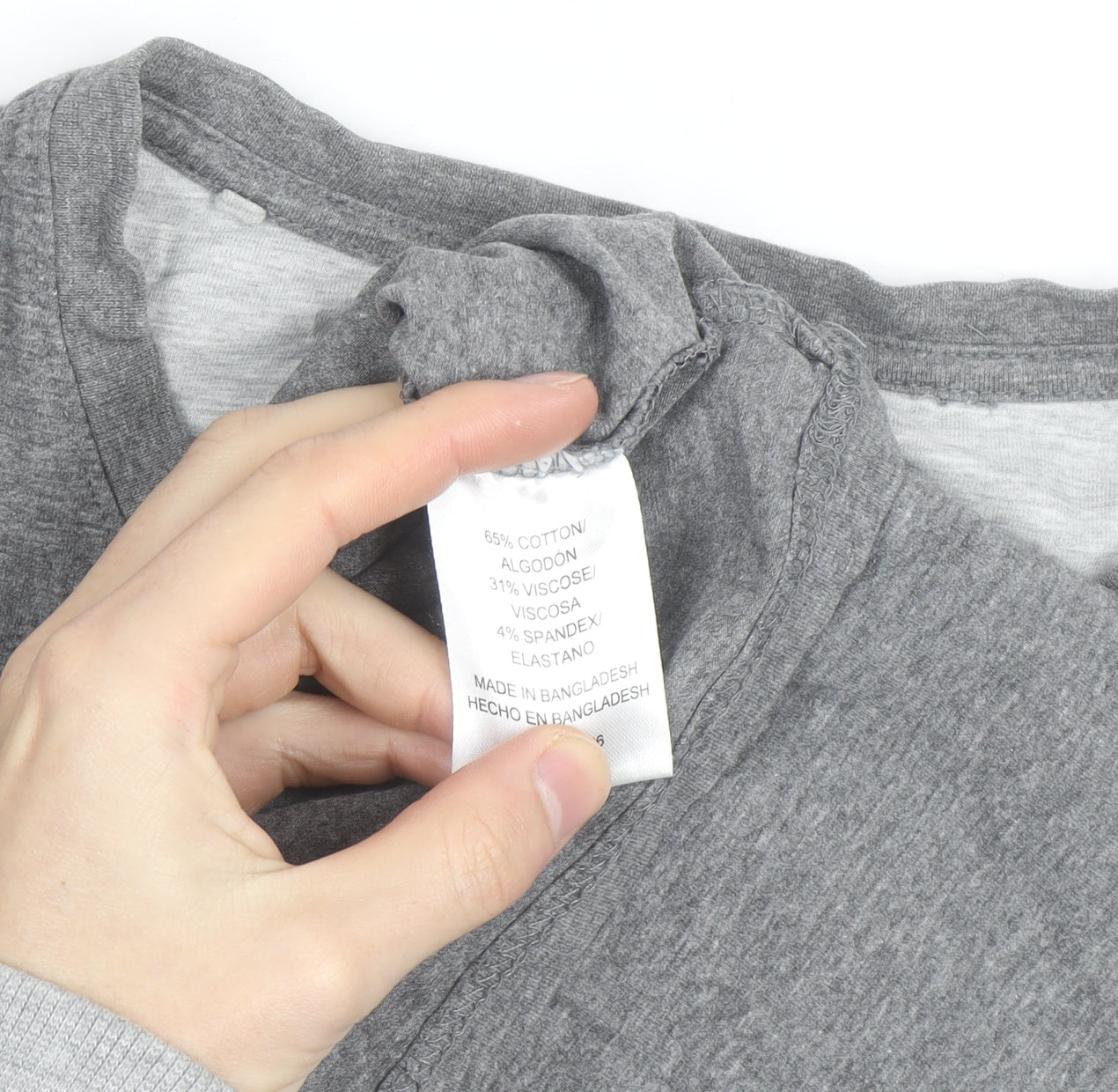 Lee Men’s Grey Long Sleeve Crew Neck Jersey Top Size L