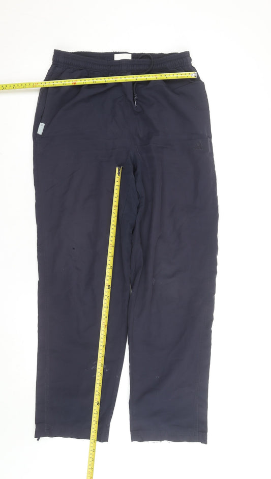 Adidas Men's Blue Track Pants M Regular Fit Activewear Trousers