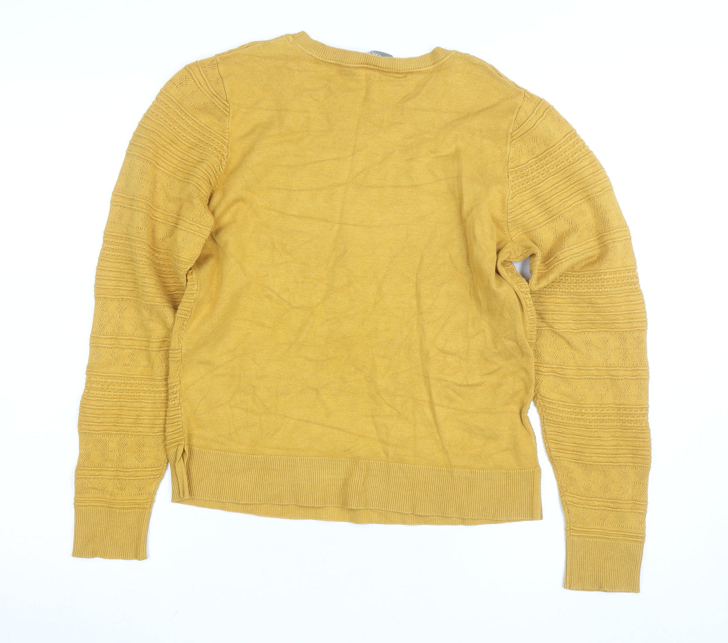 Oasis Women’s Yellow Knit Crew Neck Pullover Jumper Size M