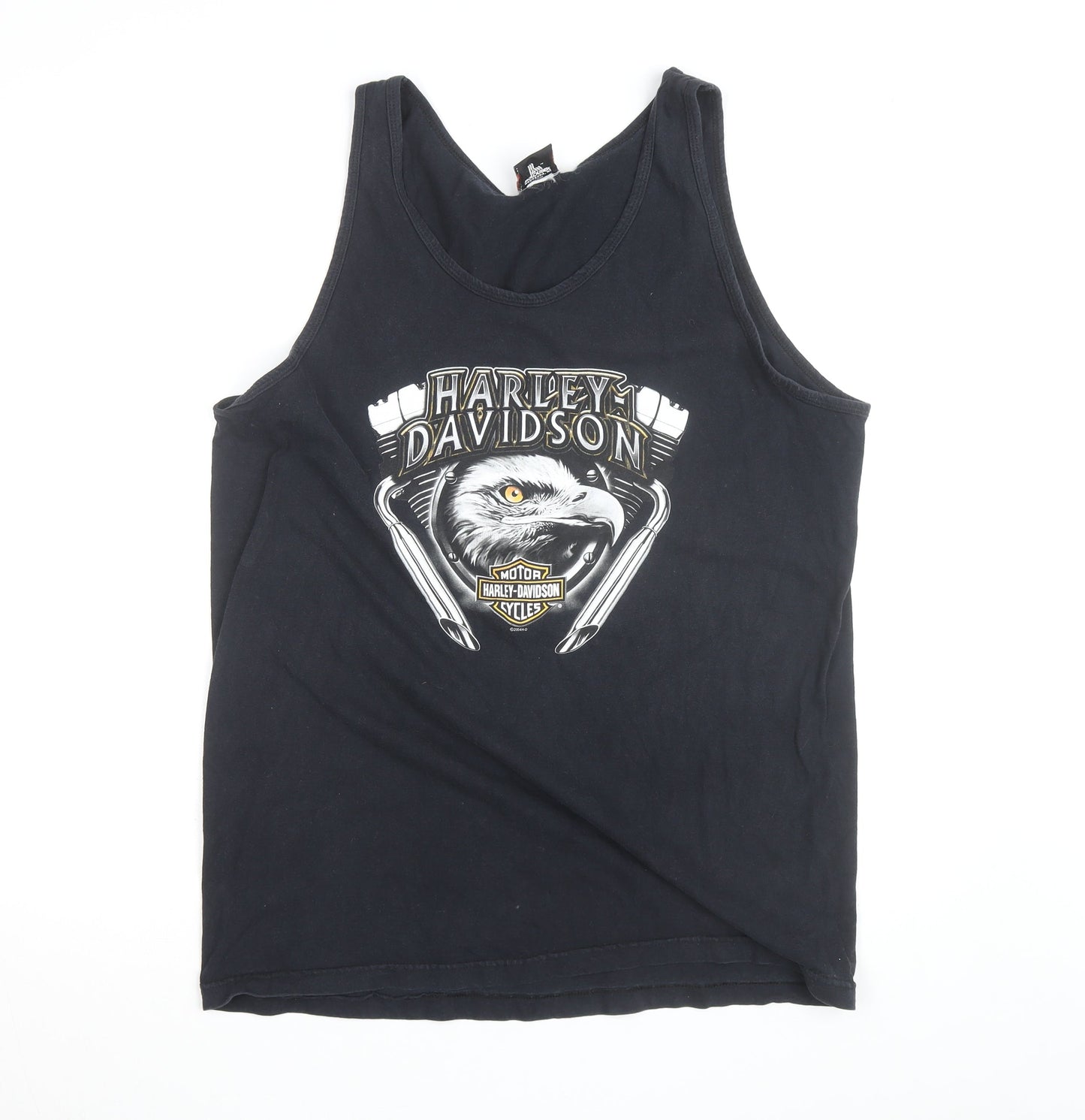 Harley Davidson Men's Black XL Sleeveless Tank Top Classic Biker Style
