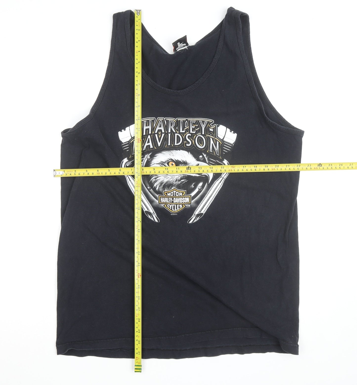 Harley Davidson Men's Black XL Sleeveless Tank Top Classic Biker Style