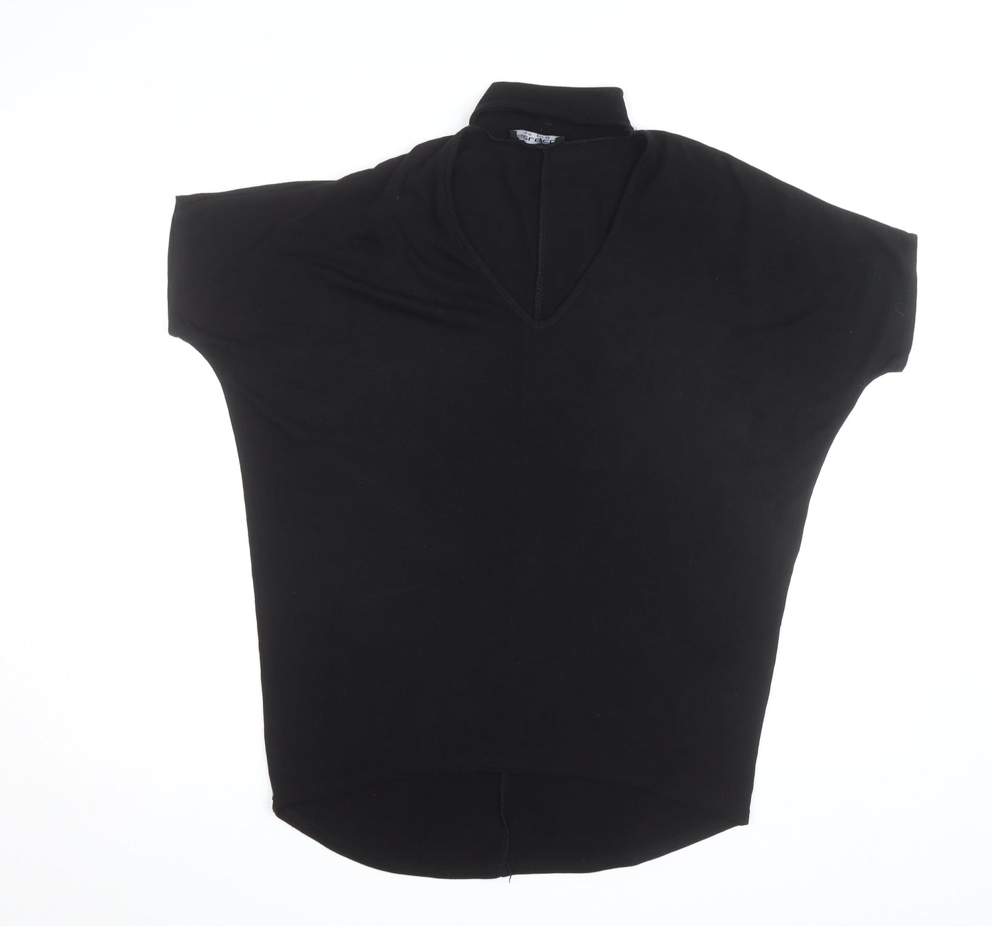 Select Women’s Black High Neck Short Sleeve Jersey Top Size 10