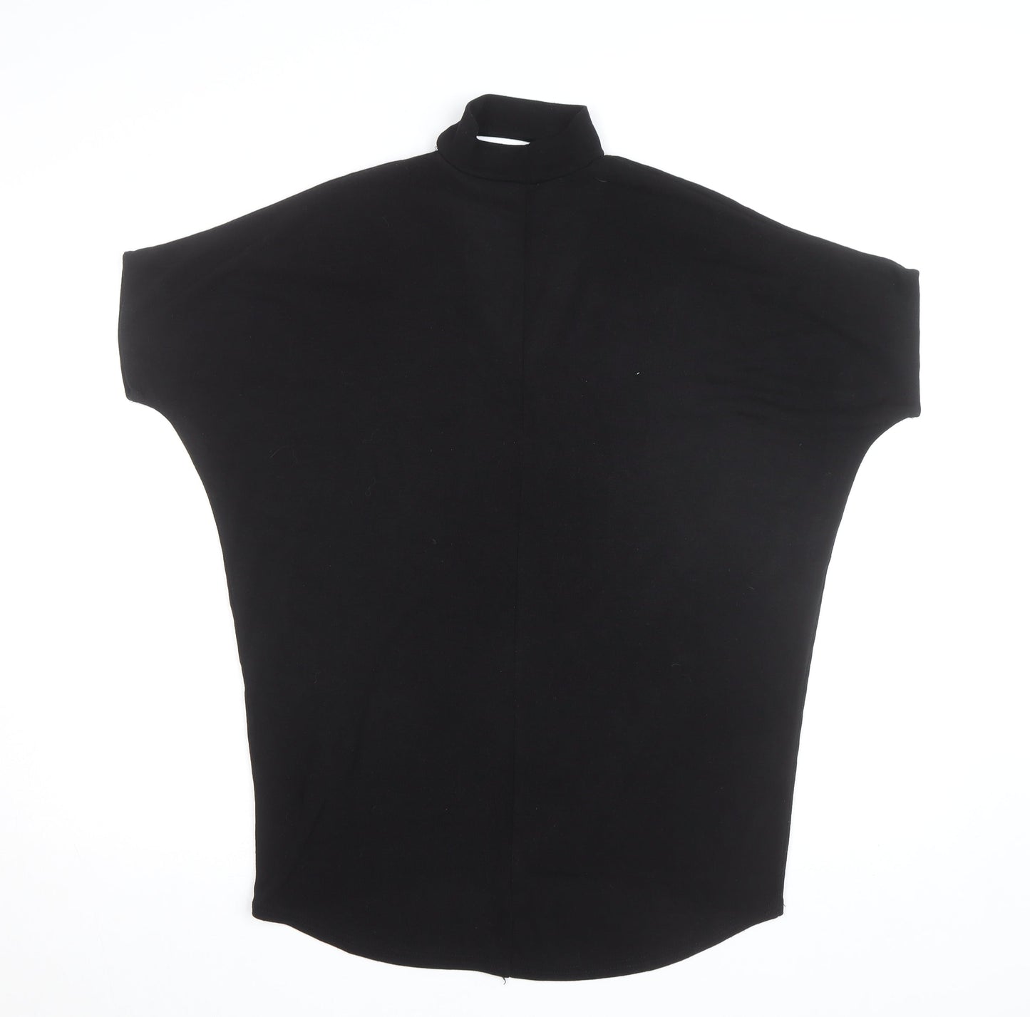 Select Women’s Black High Neck Short Sleeve Jersey Top Size 10