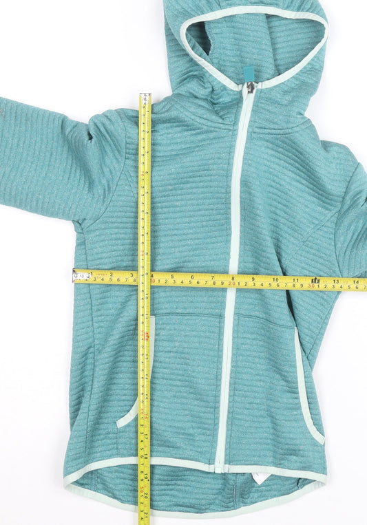 McKINLEY Womens Blue Hooded Full Zip Dryplus Active Jacket Size 10