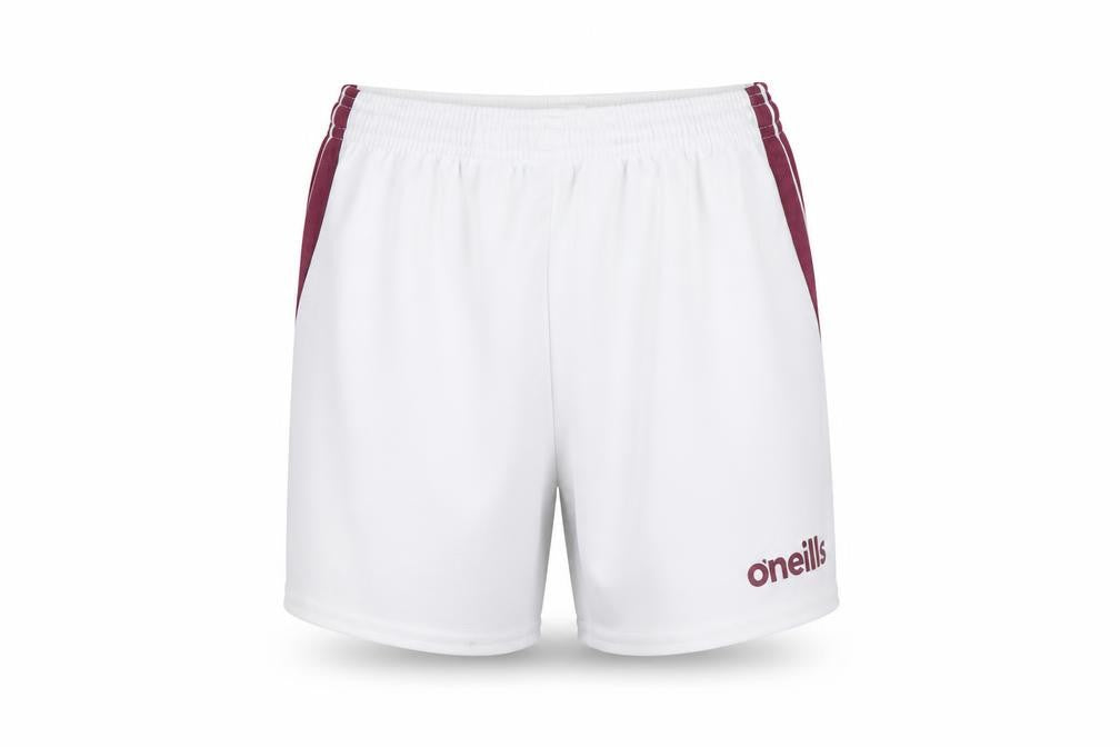 Front view of O’Neills girls’ white activewear shorts size 26in polyester athletic fit