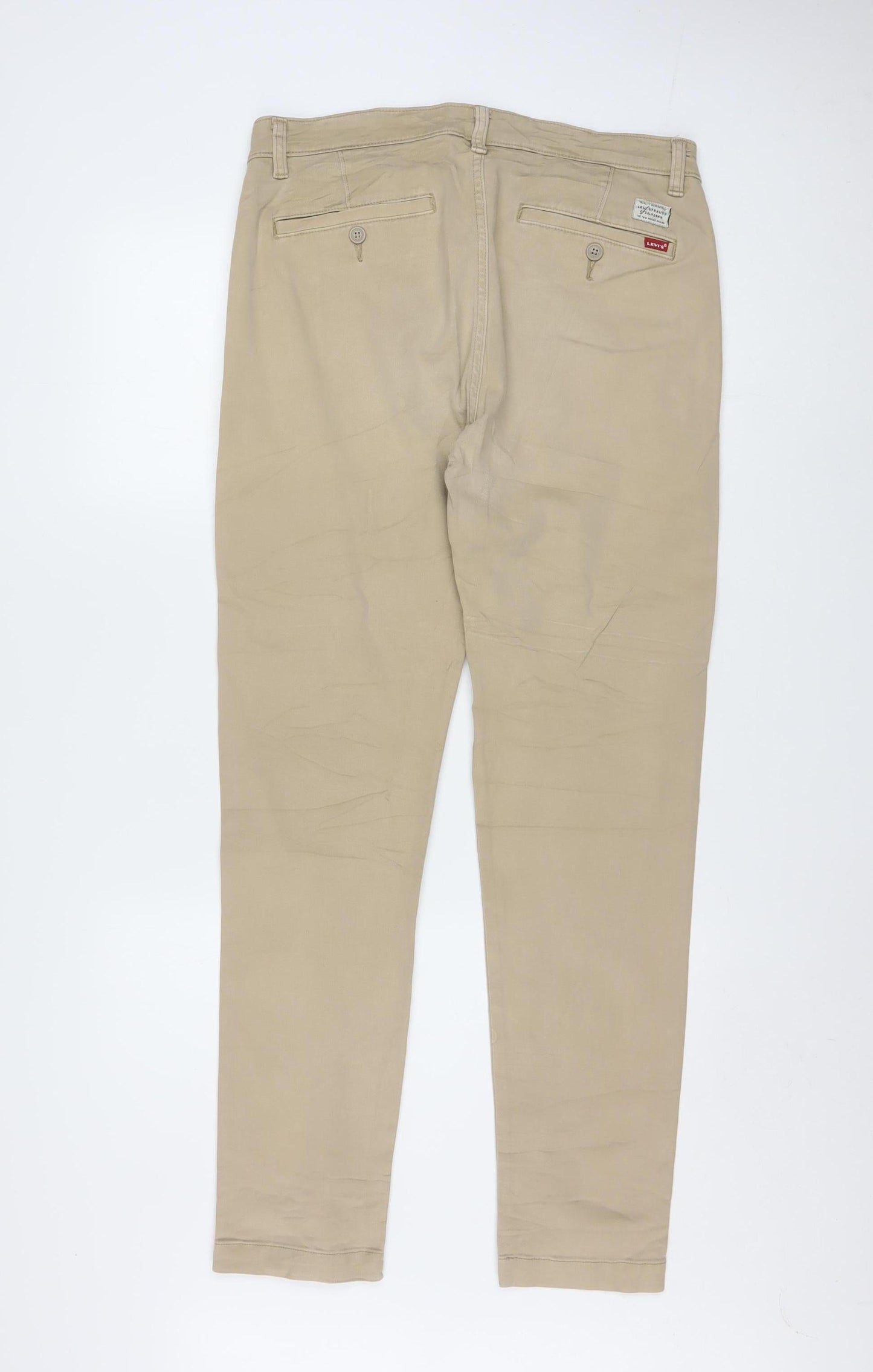 Levi's Men's Beige Chino Slim Fit Trousers W32 L32