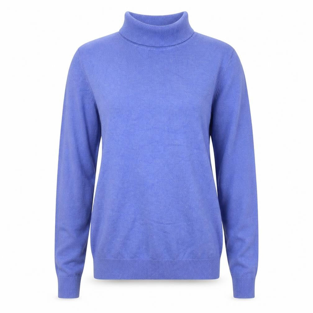 Lefties Women Blue Roll Neck Long Sleeve Pullover Jumper Size 12