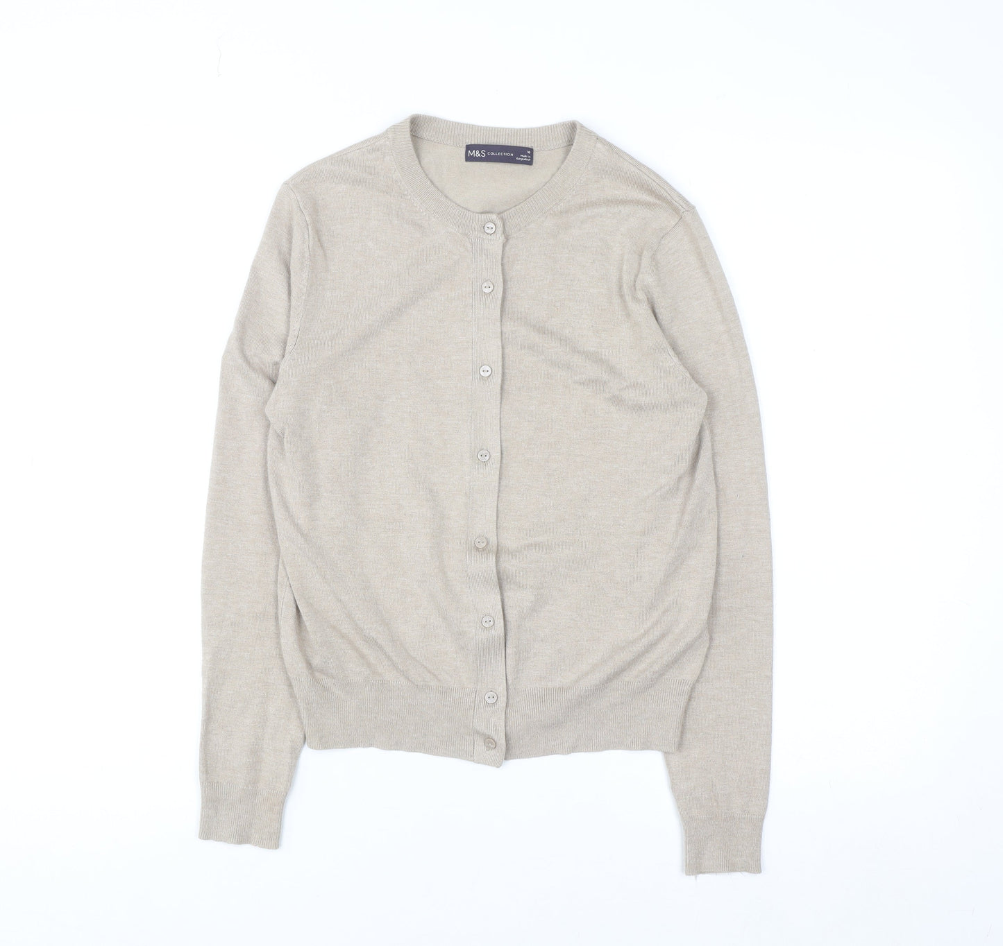 Marks and Spencer Women’s Beige Size 10 Button Cardigan