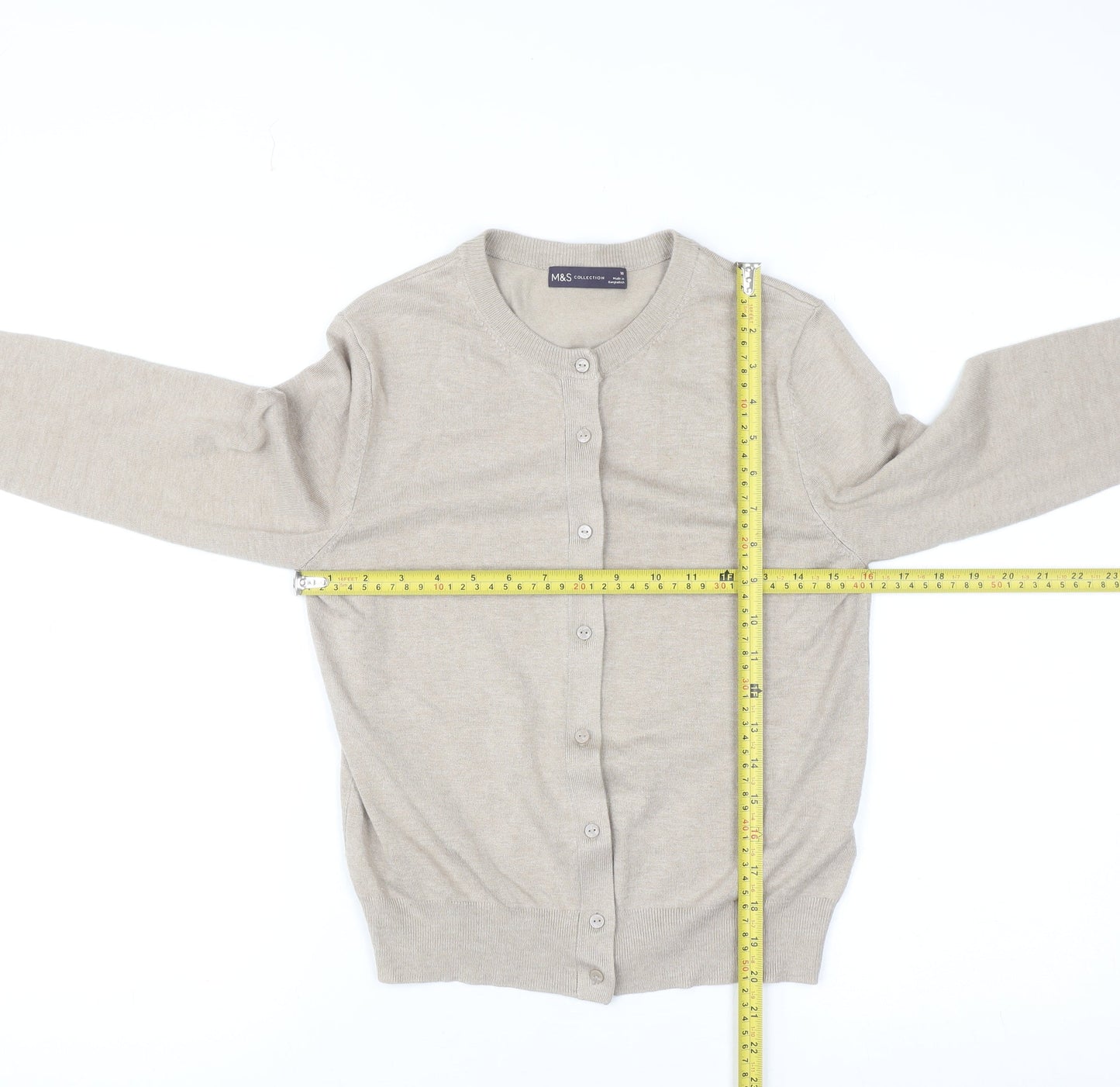 Marks and Spencer Women’s Beige Size 10 Button Cardigan