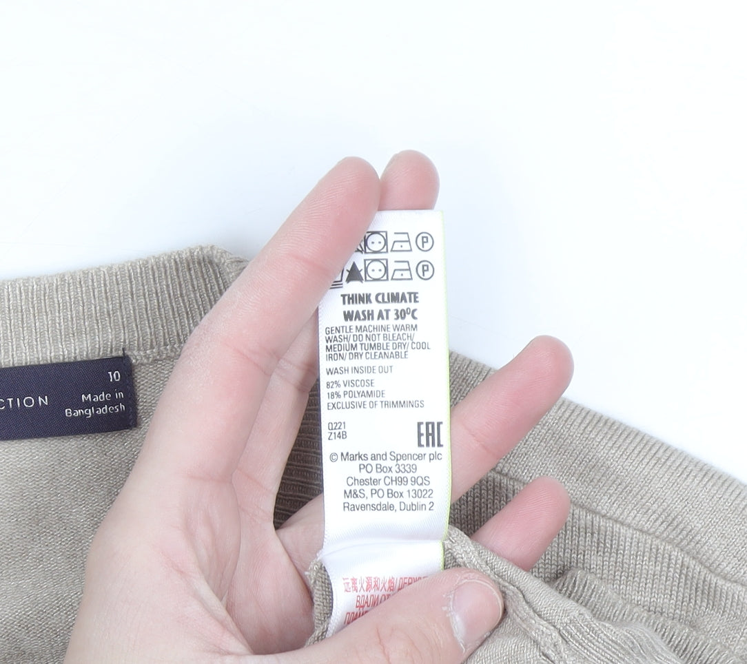 Marks and Spencer Women’s Beige Size 10 Button Cardigan