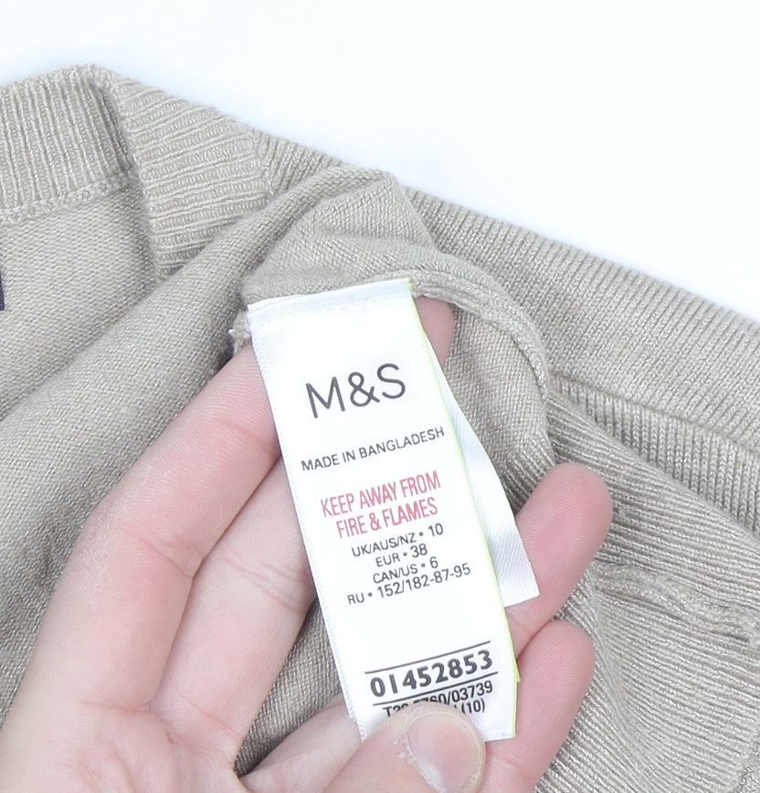 Marks and Spencer Women’s Beige Size 10 Button Cardigan