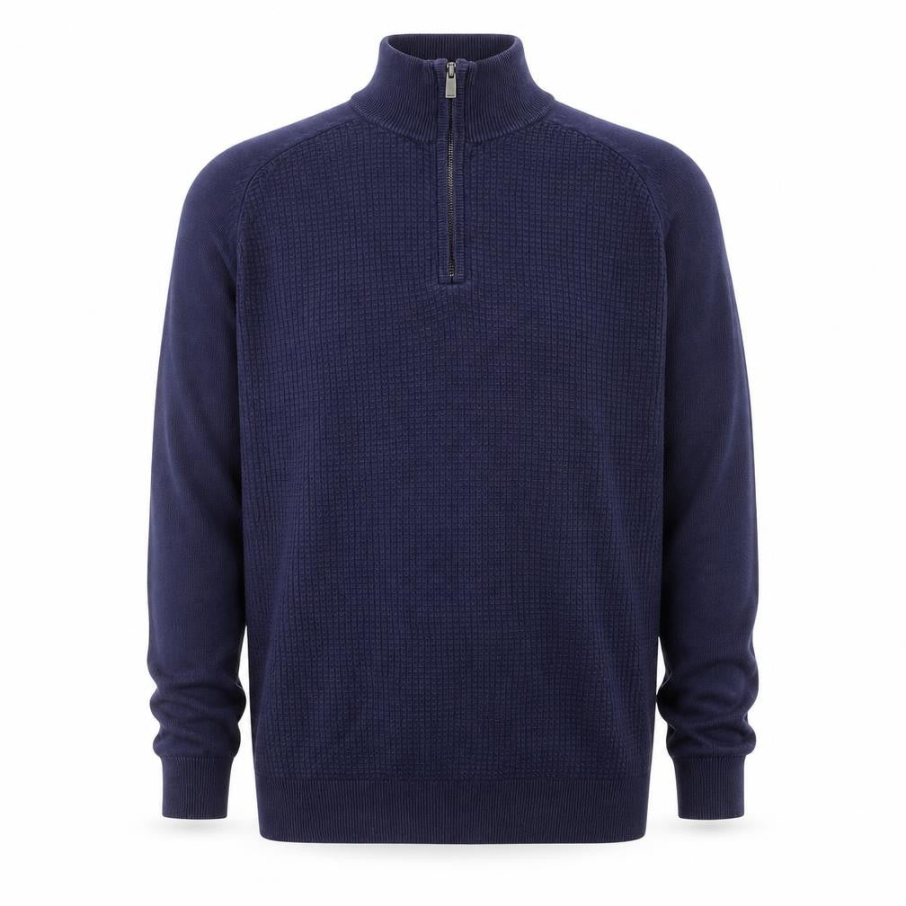 Fairlane & Sons Men’s Blue Cotton 1/2 Zip Jumper Size S