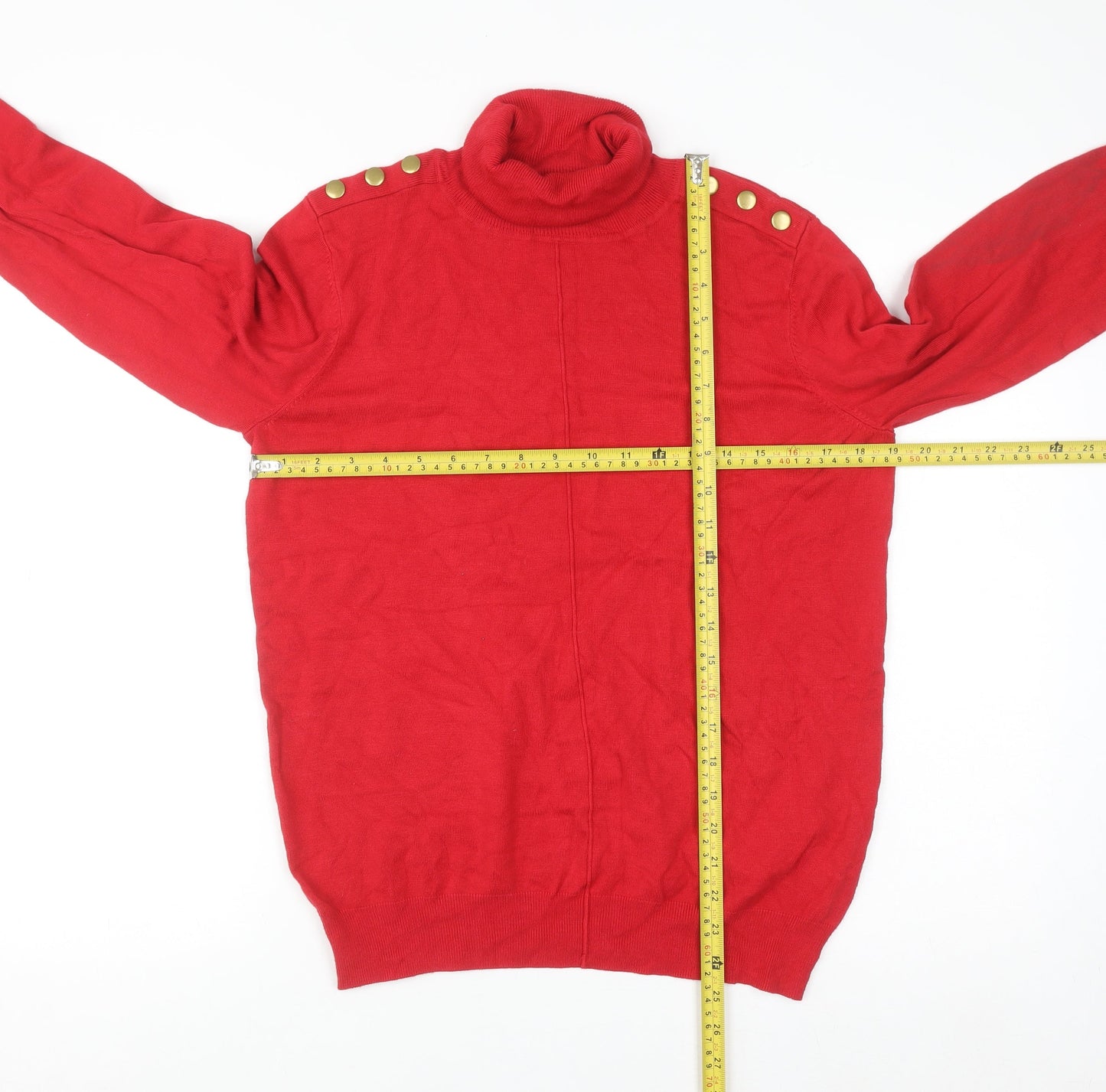 Wallis Women Red Roll Neck Long Sleeve Pullover Jumper Size 16
