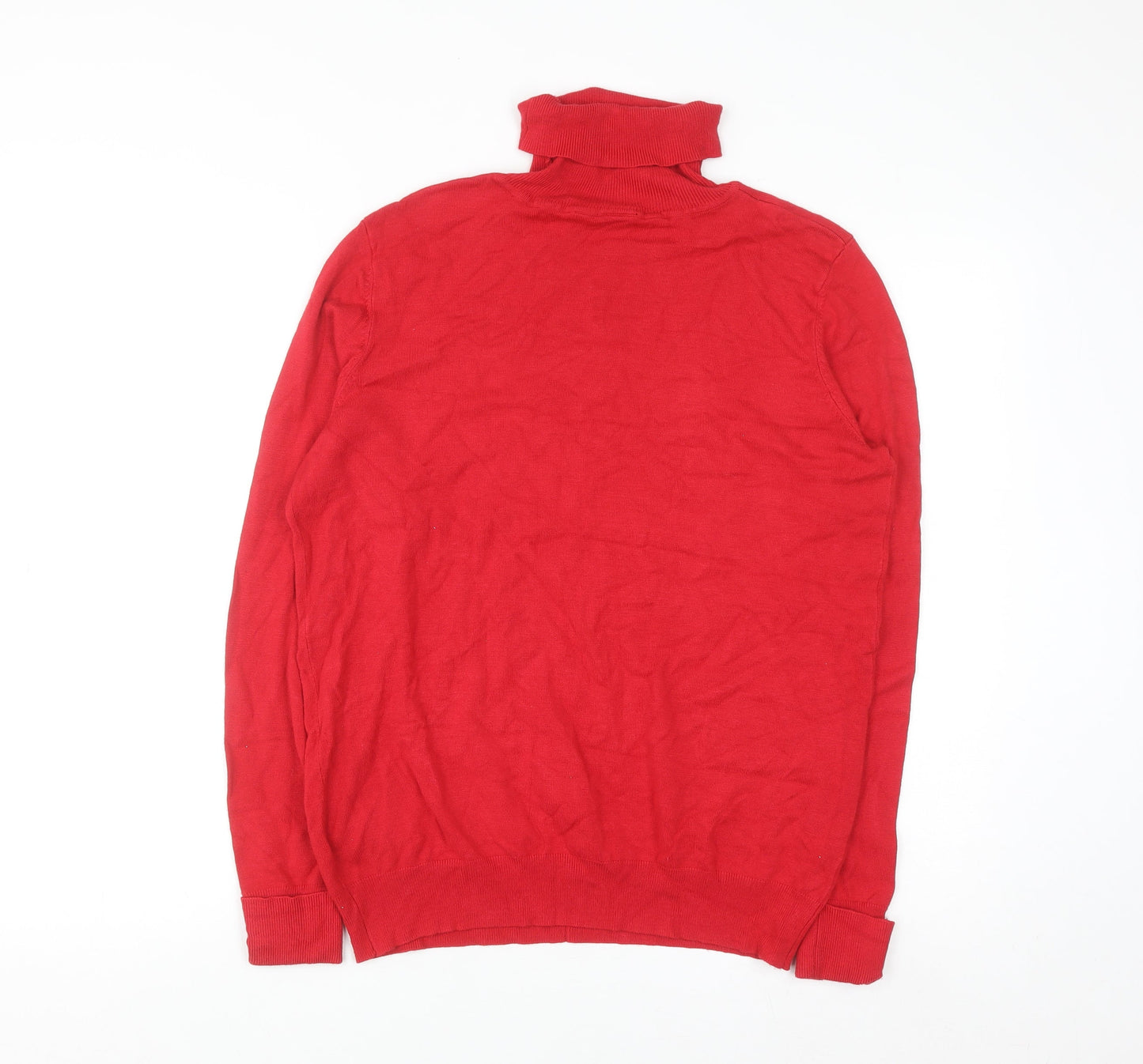Wallis Women Red Roll Neck Long Sleeve Pullover Jumper Size 16