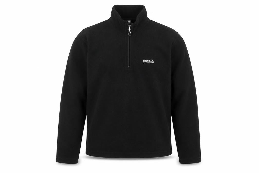 Regatta Mens Black Fleece 1/4 Zip Pullover Sweatshirt M