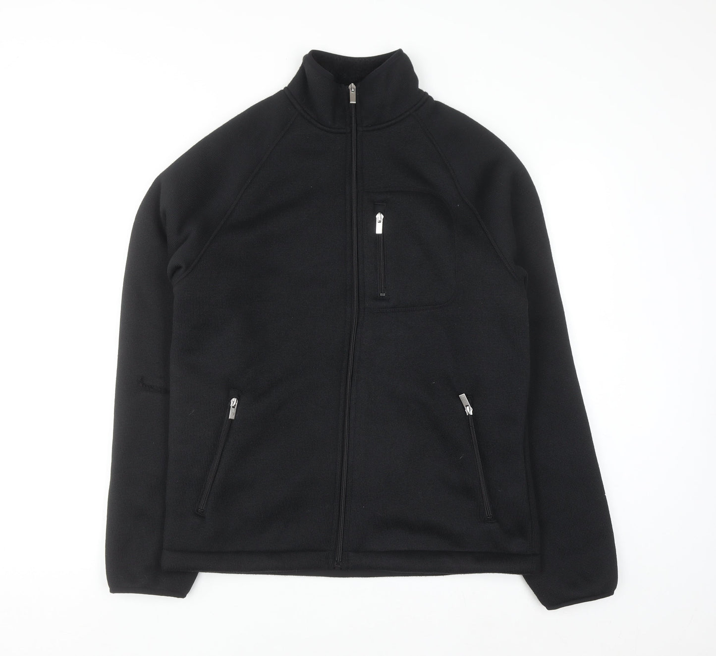 Marks and Spencer Men's Black Full Zip Fleece Sweatshirt S Regular