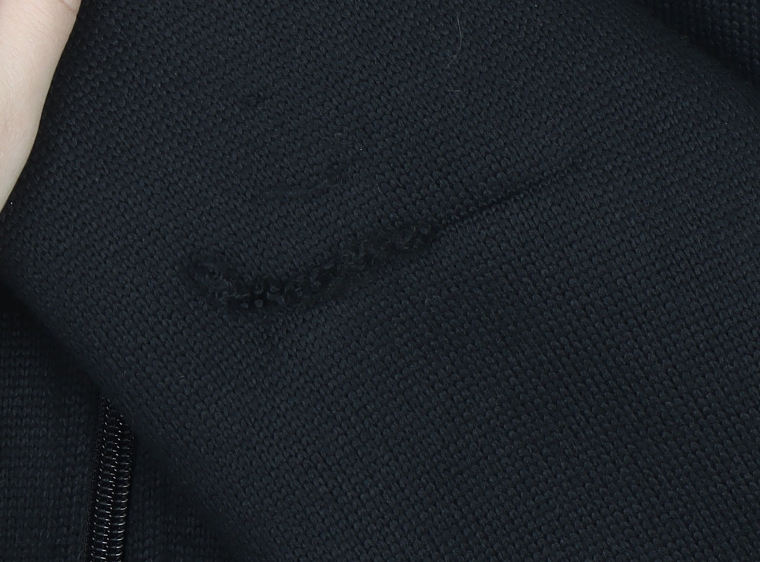 Marks and Spencer Men's Black Full Zip Fleece Sweatshirt S Regular