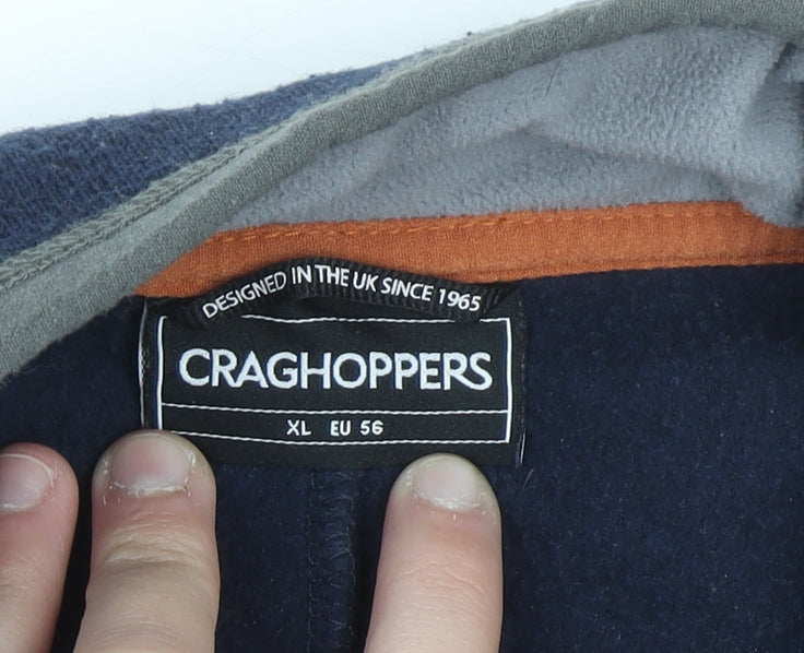 Craghoppers Men's Blue XL 1/4 Zip Fleece Pullover Sweatshirt