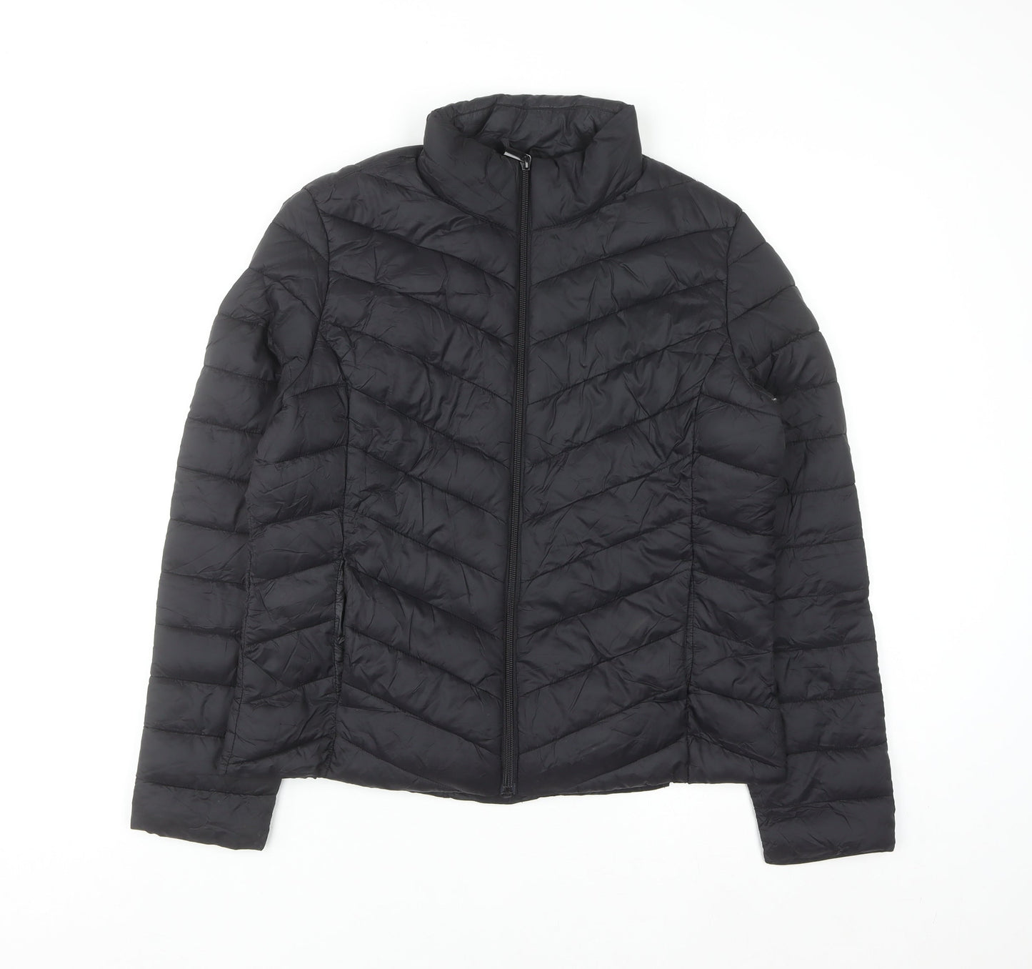 Primark Women Black M Quilted Puffer Jacket Lightweight Nylon