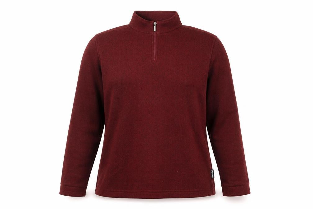 Rohan Women's Burgundy 1/2 Zip Pullover Fleece Sweatshirt L