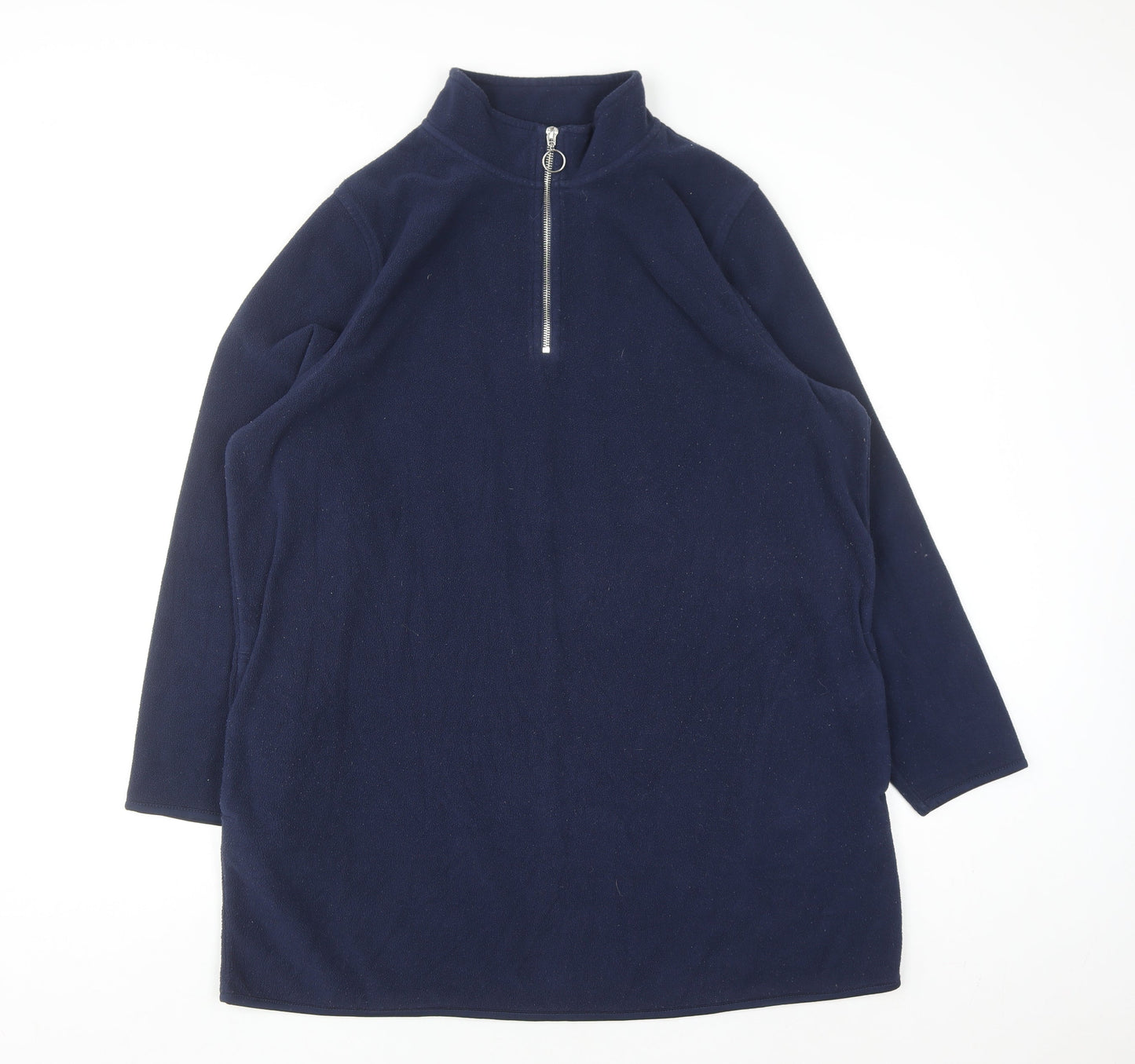 TU Woman Navy Fleece 1/2 Zip Pullover Sweatshirt Size 20