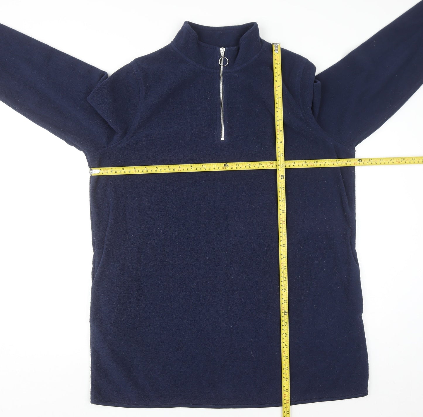 TU Woman Navy Fleece 1/2 Zip Pullover Sweatshirt Size 20