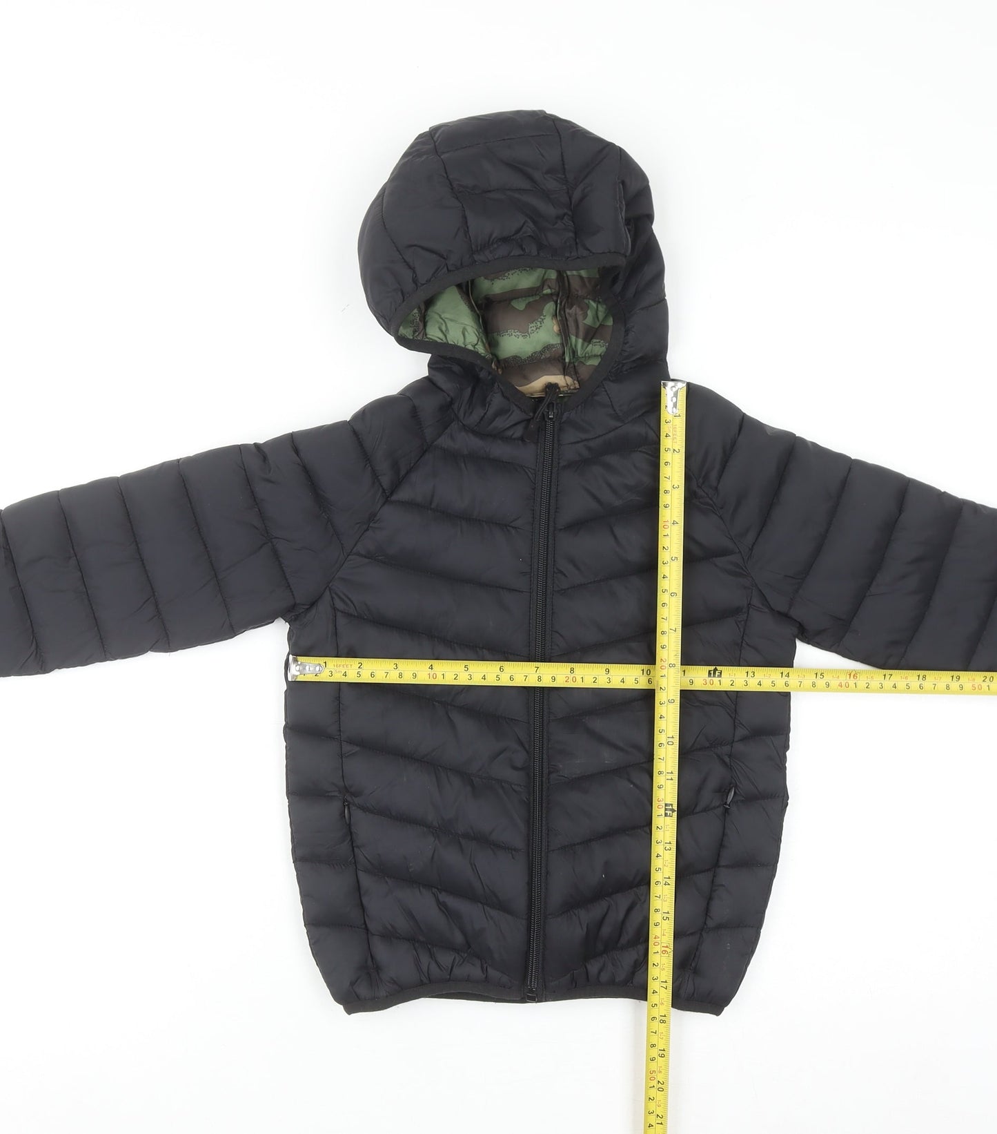 Marks and Spencer Boys Black Hooded Puffer Jacket 4-5 Years