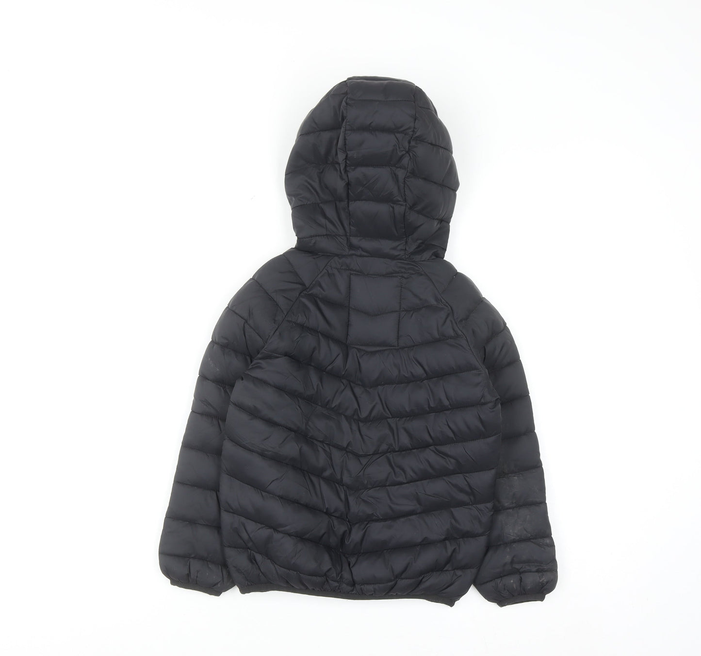 Marks and Spencer Boys Black Hooded Puffer Jacket 4-5 Years