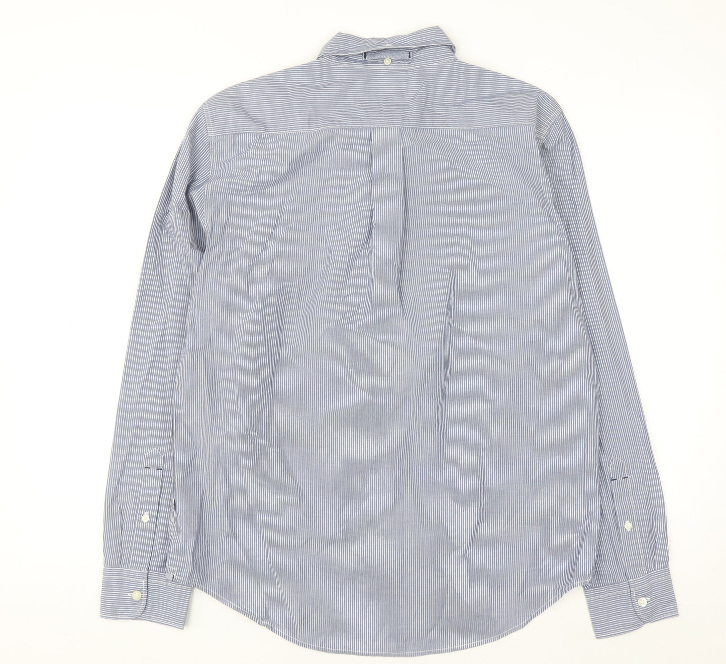 Levi's Men's Blue Striped Button-Up Long Sleeve Cotton Shirt M
