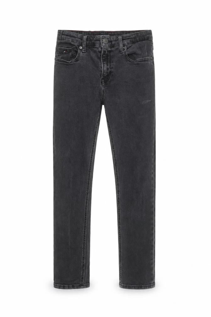 Tommy Hilfiger Boys Black Slim Fit Jeans Size 12 Years Cotton Blend Denim
