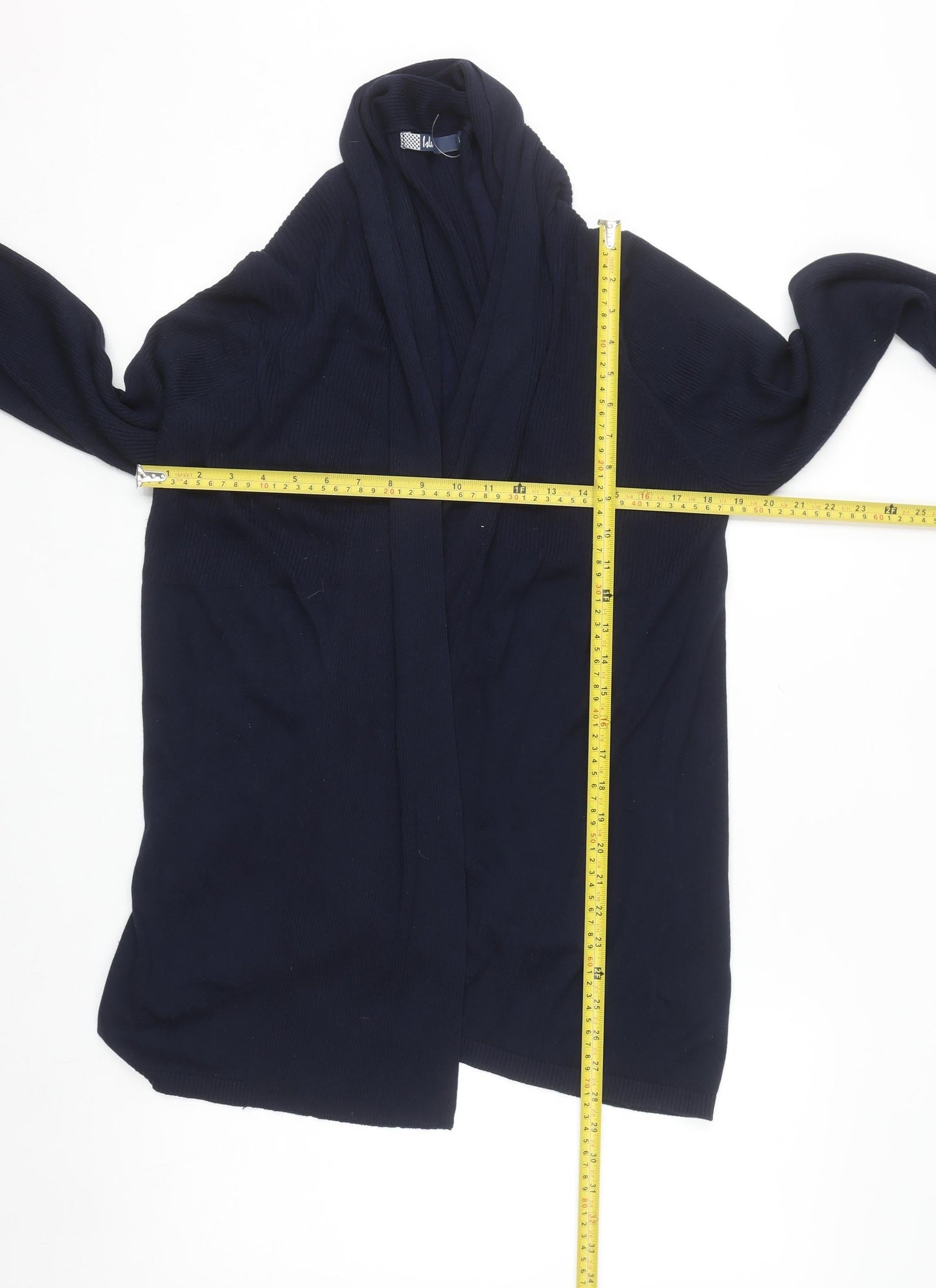 Isle Women's Blue Long Sleeve Open Knit Cardigan Size 22