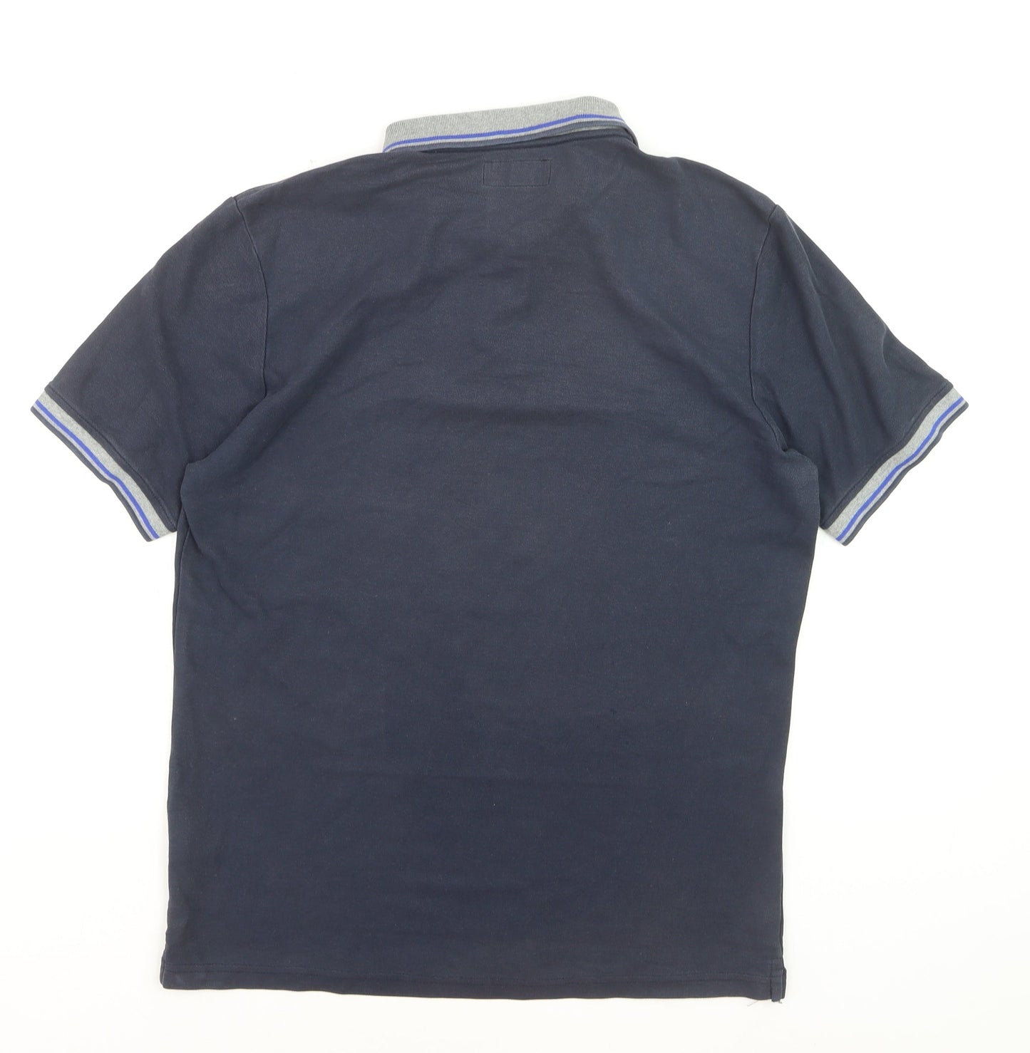 Dwyers & Co Men's Blue Collared Cotton Polo Shirt Size L