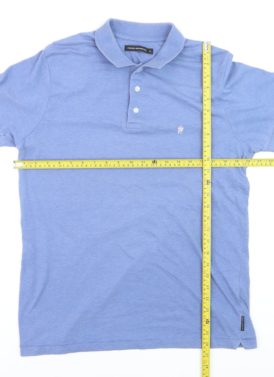 French Connection Men's Blue XL Polo Shirt Cotton Blend