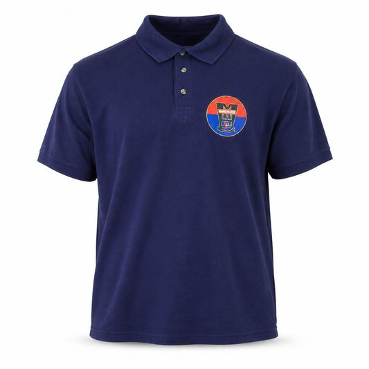 Promo Style Men's Blue L Logo Polo Shirt Short Sleeve Regular Fit