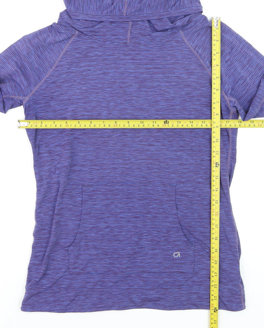 GapFit Men's Purple Striped Lightweight Pullover Hoodie M