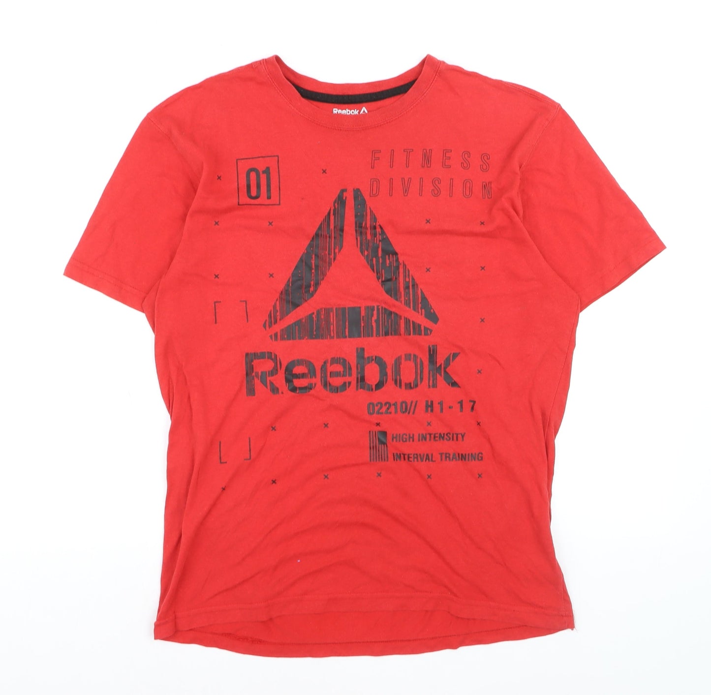 Reebok Men's Red Graphic Fitness Division T-Shirt Size M
