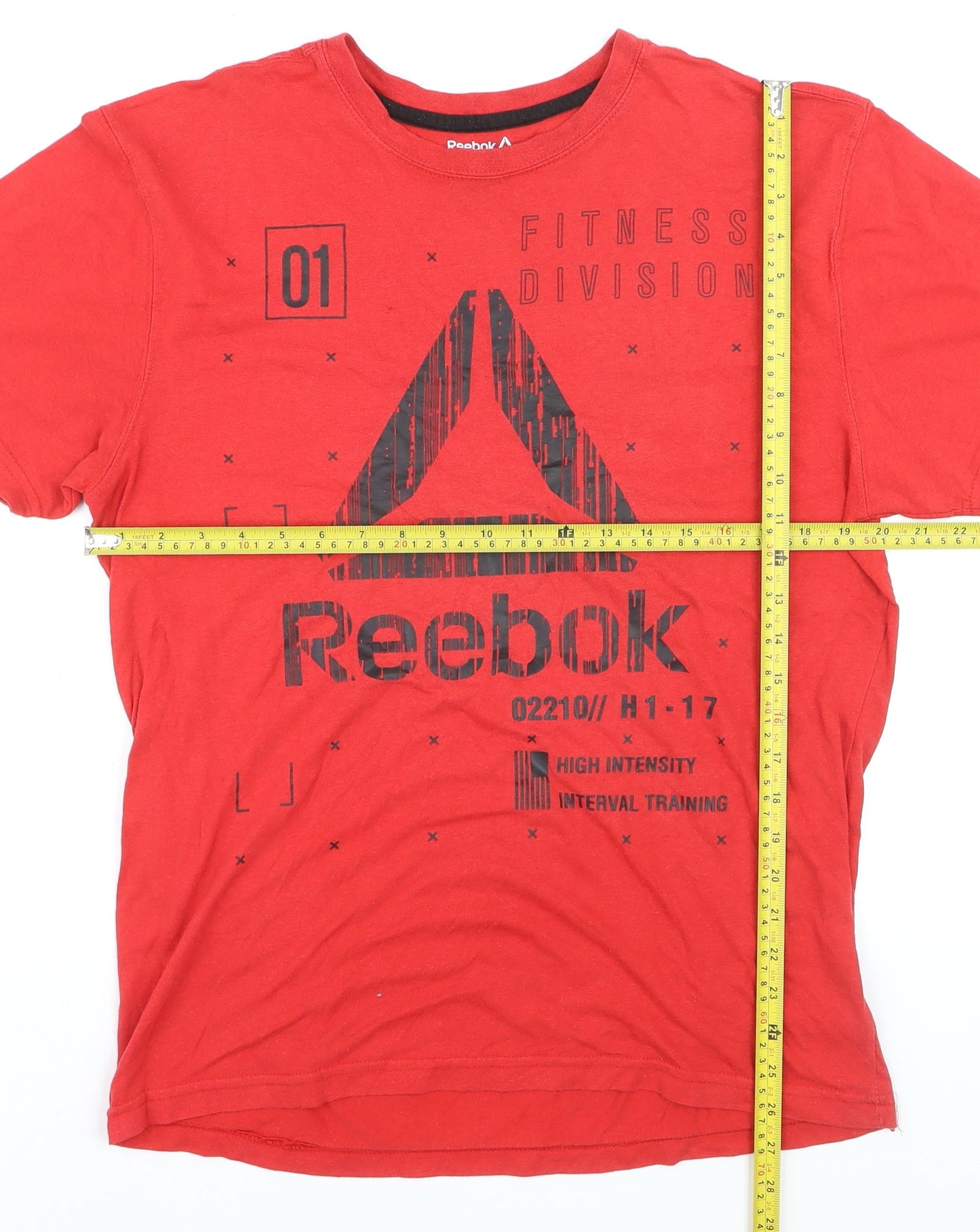 Reebok Men's Red Graphic Fitness Division T-Shirt Size M