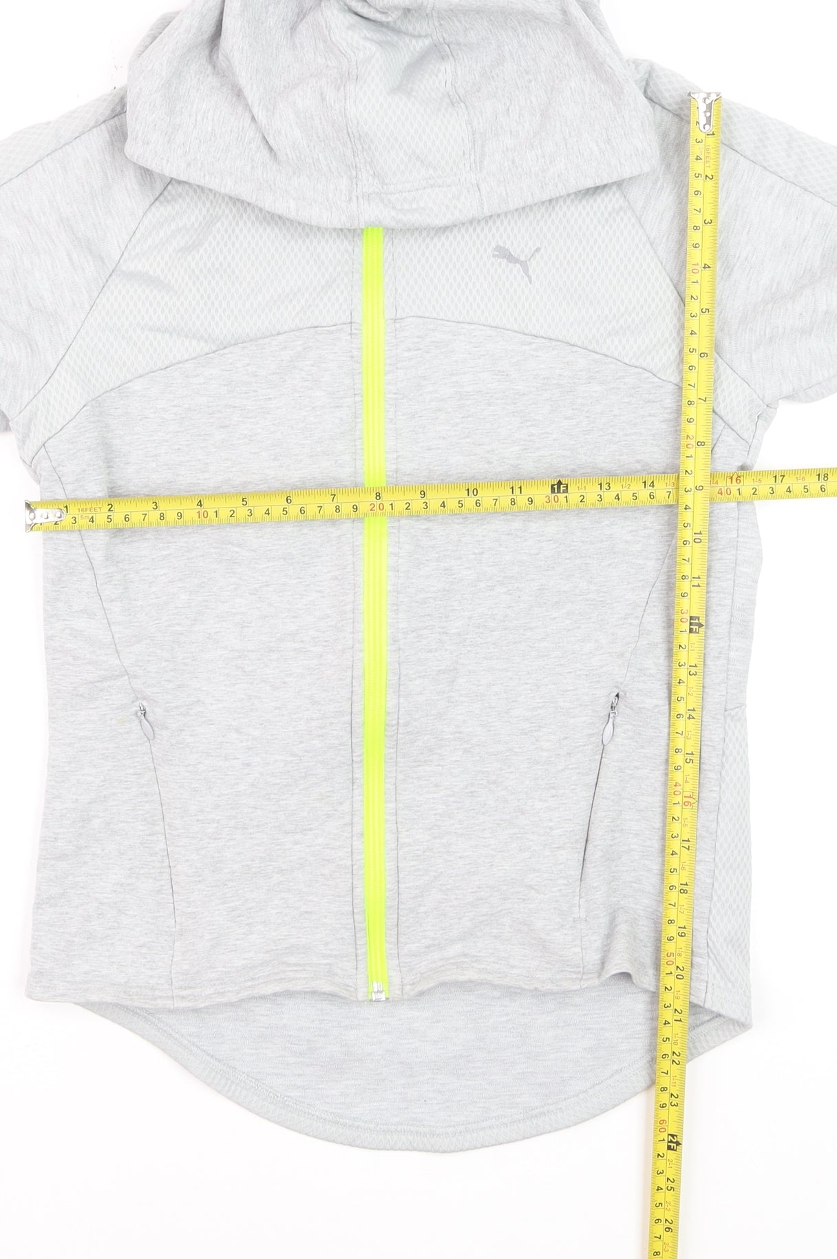 Puma Men's Grey XS Slim Fit Hooded Track Jacket