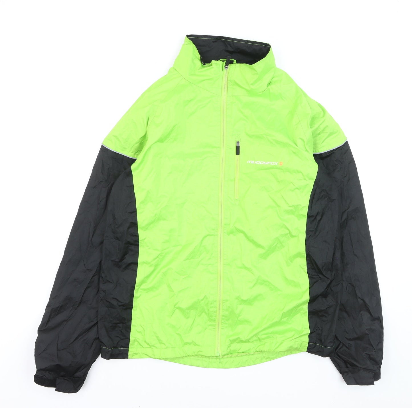 Muddyfox Men's Green Black L Windbreaker Cycling Jacket