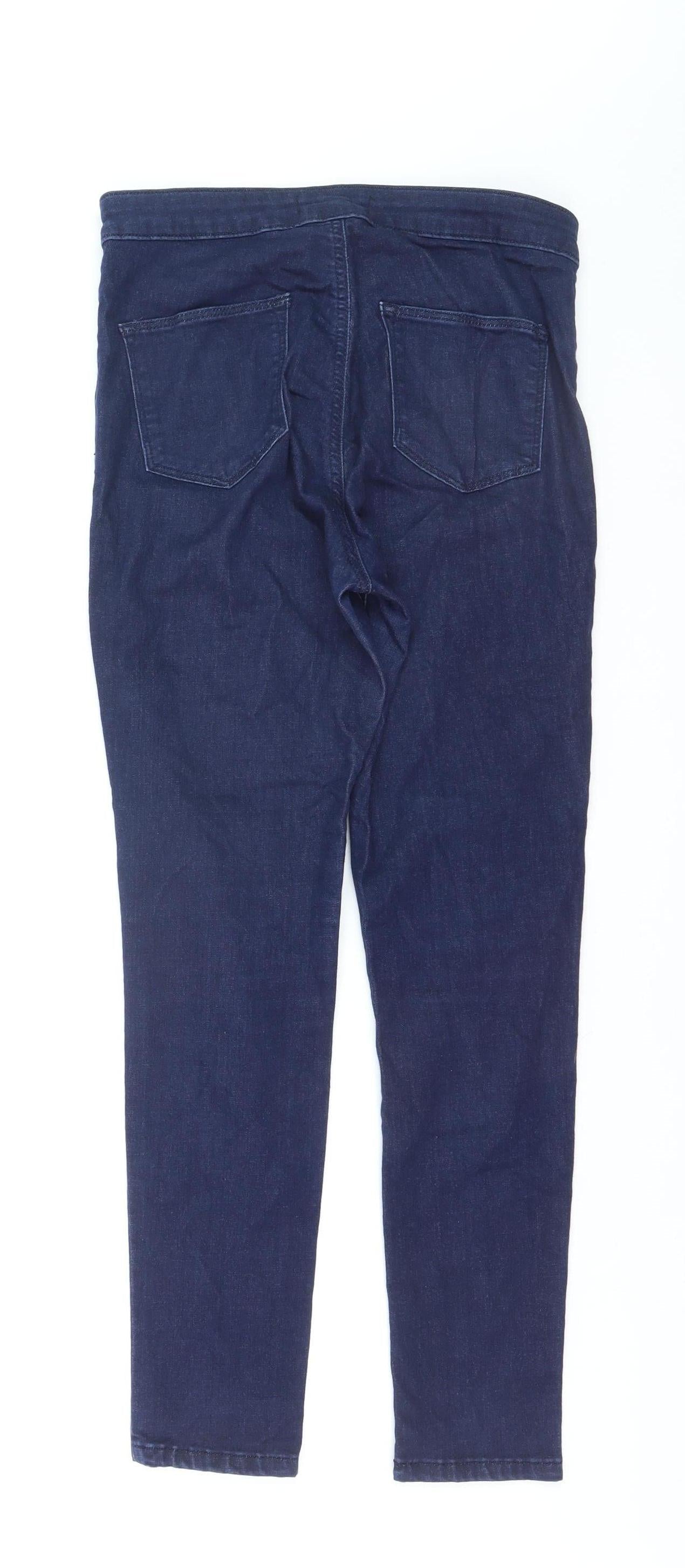 Oasis Women's Blue Skinny Slim Fit Stretch Jeans Size 12