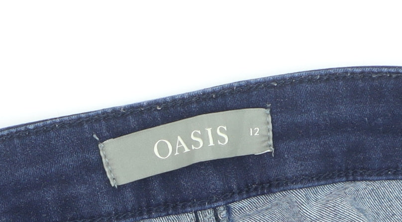 Oasis Women's Blue Skinny Slim Fit Stretch Jeans Size 12