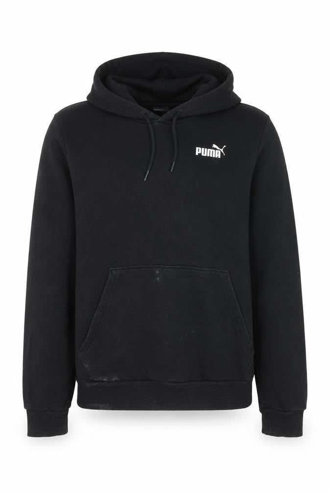 Puma Men’s Black Pullover Hoodie S Regular Fit Fleece Sweatshirt