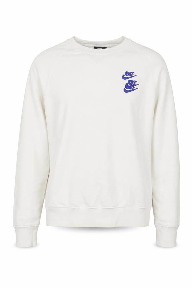 Nike Men's White XS Pullover Sweatshirt with City Print and Embroidered Logo