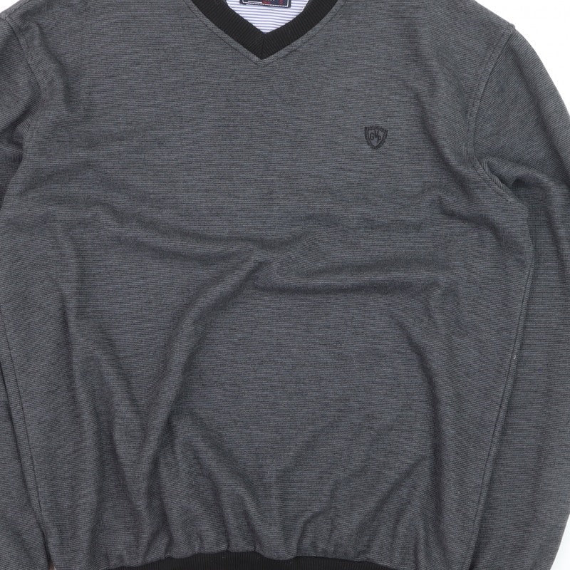 Additional view of Galvini men’s grey xl v-neck jumper casual knitwear