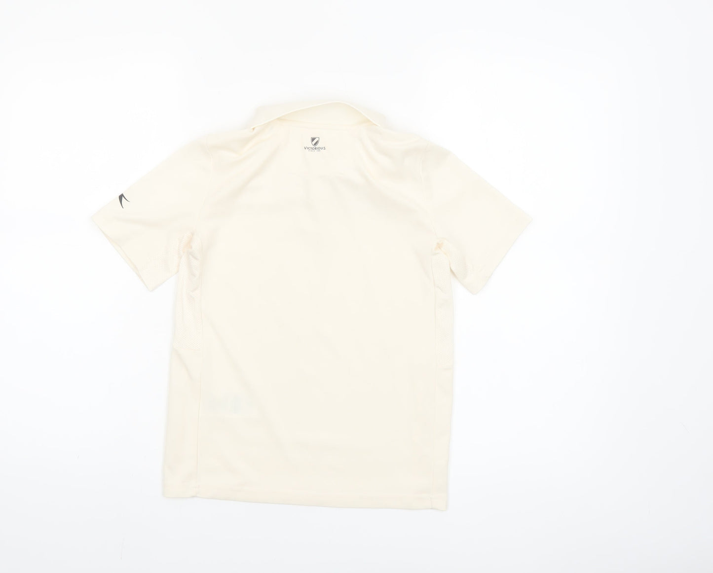 Slazenger Boys Beige Polo Shirt 9-10 Years Sports Top Lightweight